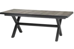Discount Corido / Sincro Garten-Essgruppe, charcoal, Alu / Gardino®-Geflecht, 8 Diningsessel, Ausziehtisch 200/260 x 100 cm Polyrattan-Gartenmöbel|Garten-Essgruppen