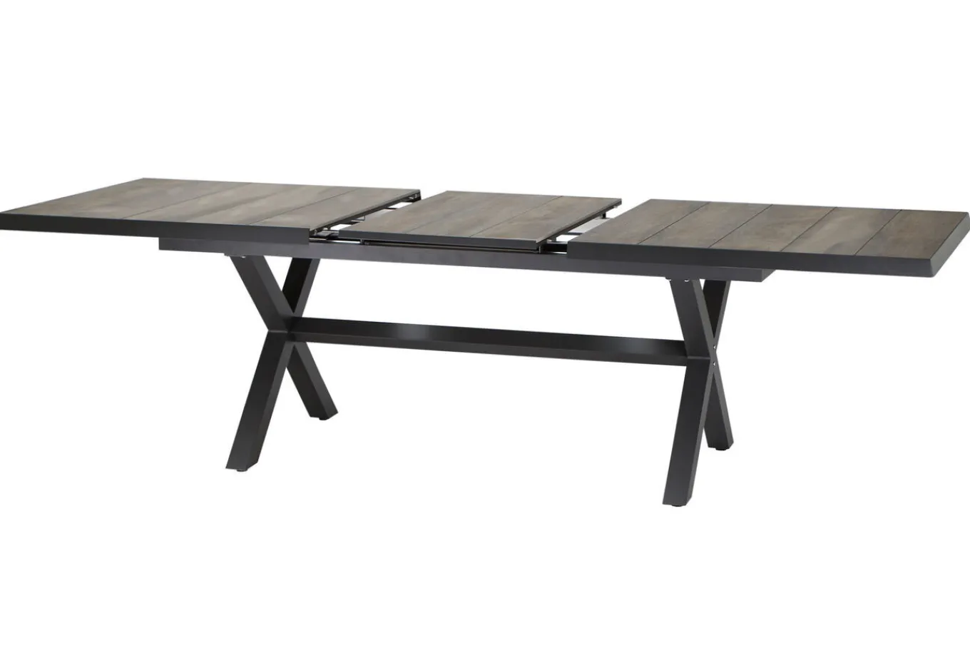 Discount Corido / Sincro Garten-Essgruppe, charcoal, Alu / Gardino®-Geflecht, 8 Diningsessel, Ausziehtisch 200/260 x 100 cm Polyrattan-Gartenmöbel|Garten-Essgruppen