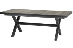 Online Corido / Sincro Garten-Essgruppe, charcoal, Alu / Gardino®-Geflecht, 4 Diningsessel, Ausziehtisch 200/260x 100 cm Polyrattan-Gartenmöbel|Garten-Essgruppen