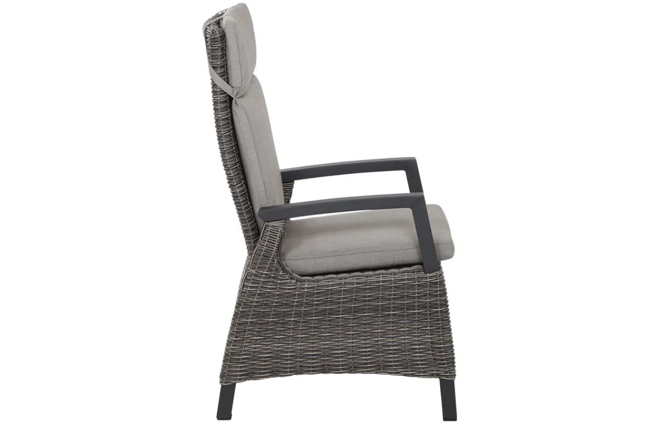Online Corido / Sincro Garten-Essgruppe, charcoal, Alu / Gardino®-Geflecht, 4 Diningsessel, Ausziehtisch 200/260x 100 cm Polyrattan-Gartenmöbel|Garten-Essgruppen