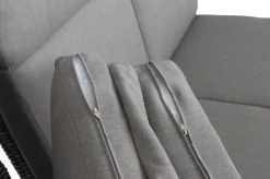 Best Corido 3-Sitzer Sofa, charcoal, Alu / Gardino®-Geflecht, 206x87x103 cm, verstellb. Rückenlehnen Polyrattan-Gartenmöbel|Gartenlounge