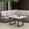Best Corido 2-Sitzer Sofa, charcoal, Alu / Gardino®-Geflecht, 136x83x88 cm, Armlehne rechts Polyrattan-Gartenmöbel|Aluminium-Gartenmöbel