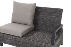 Corido 2-Sitzer Sofa, charcoal, Alu / Gardino®-Geflecht, 136x83x88 cm, Armlehne links Polyrattan-Gartenmöbel|Gartenlounge