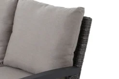 Corido 2-Sitzer Sofa, charcoal, Alu / Gardino®-Geflecht, 136x83x88 cm, Armlehne links Polyrattan-Gartenmöbel|Gartenlounge