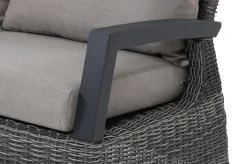 Corido 2-Sitzer Sofa, charcoal, Alu / Gardino®-Geflecht, 136x83x88 cm, Armlehne links Polyrattan-Gartenmöbel|Gartenlounge