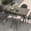 Garten-Essgruppe, anthrazit/dunkelgrau, Alu/Keramik Rope-Geflecht, ausziehbare Tischplatte 200/260 x 100 cm, 6 Diningsessel Garten-Essgruppen
