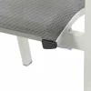 Clearance Garten-Essgruppe, grau/weiß, Alu/Akazienholz, Tisch 200 x 100 cm, 6 Dining Sessel Garten-Essgruppen