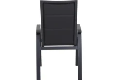 Outlet Garten-Essgruppe, anthrazit matt/grau, Alu/Glas/Textilfaser, 180/240 x 100 cm, ausziehbar, stapelbar Garten-Essgruppen