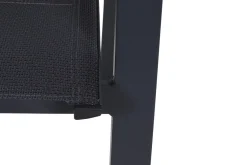 Outlet Garten-Essgruppe, anthrazit matt/grau, Alu/Glas/Textilfaser, 180/240 x 100 cm, ausziehbar, stapelbar Garten-Essgruppen