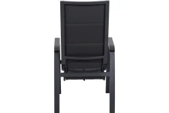 Clearance Garten-Essgruppe, anthrazit/grau, Alu/Glas/Textilene, 180/240 x 100 cm, ausziehbar, stapelbar Garten-Essgruppen