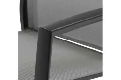 Sale Garten-Essgruppe, schwarz/anthrazit, Aluminium/Polyrattan/Steinimitat, 200/260 x 100 cm, ausziehbar, 6 Diningsessel Garten-Essgruppen