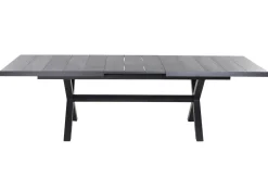 Discount Messina/Corido Garten-Essgruppe, anthrazit, Alu/Geflecht/Keramik, 200-260 x 100 cm, inkl. 4 Diningsessel Garten-Essgruppen