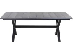 Discount Messina/Corido Garten-Essgruppe, anthrazit, Alu/Geflecht/Keramik, 200-260 x 100 cm, inkl. 4 Diningsessel Garten-Essgruppen