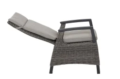 Outlet Messina/Corido Garten-Essgruppe, anthrazit/grau, Alu/Gardino®-Geflecht/Keramik, 200-260 x 100 cm, inkl. 8 Diningsessel Garten-Essgruppen