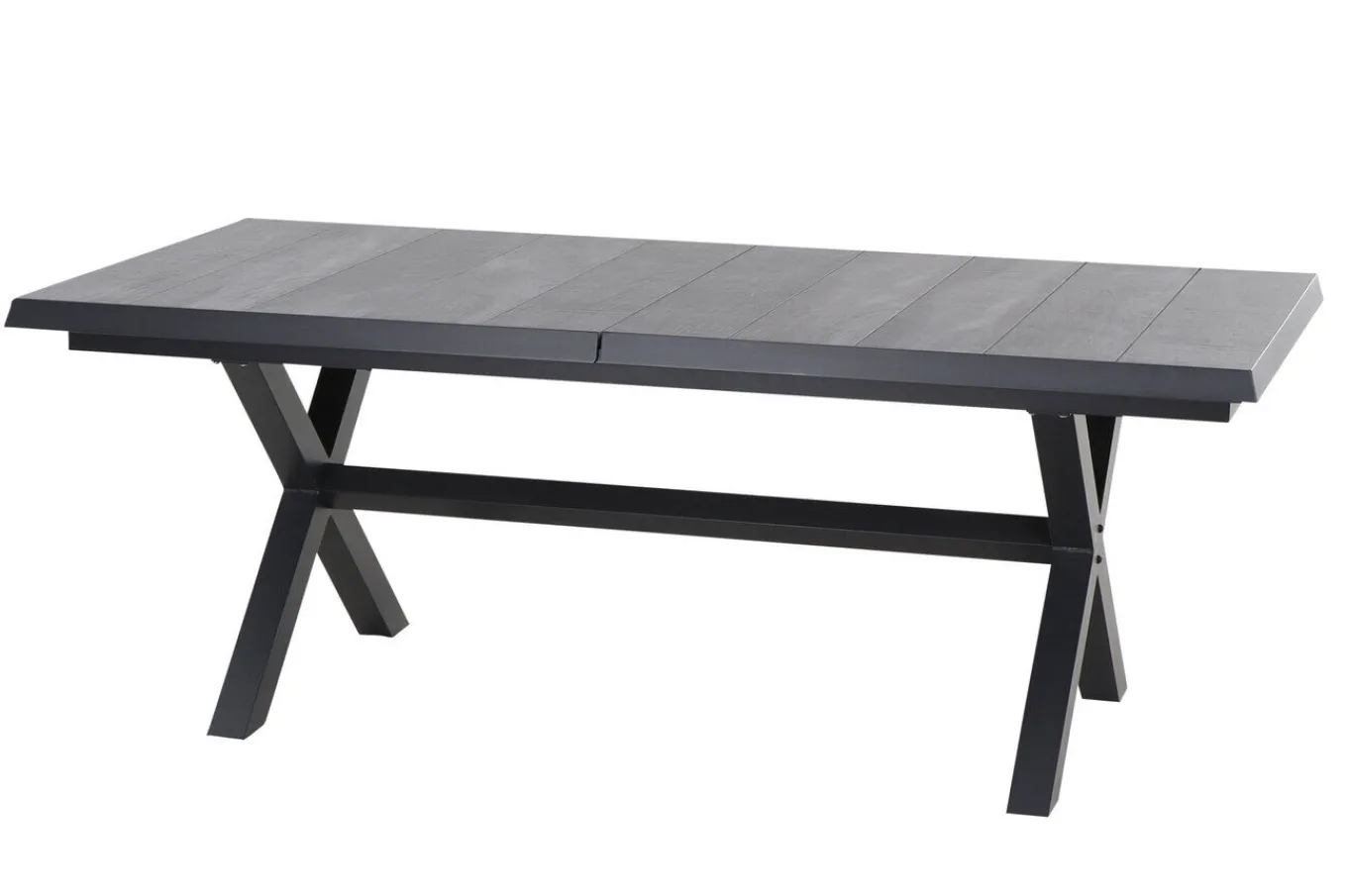 Online Messina/Velia Garten-Essgruppe, anthrazit/grau, Alu/Ranotex®-Gewebe/Keramik, 200-260 x 100 cm, inkl. 6 Diningsessel Garten-Essgruppen