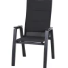 Online Milano Sessel, anthrazit matt, Aluminium pulverbeschichtet/Ranotex, 59 x 69 x 105 cm, stapelbar Gartenstühle & Gartensessel