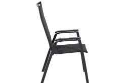 Online Milano Sessel, anthrazit matt, Aluminium pulverbeschichtet/Ranotex, 59 x 69 x 105 cm, stapelbar Gartenstühle & Gartensessel