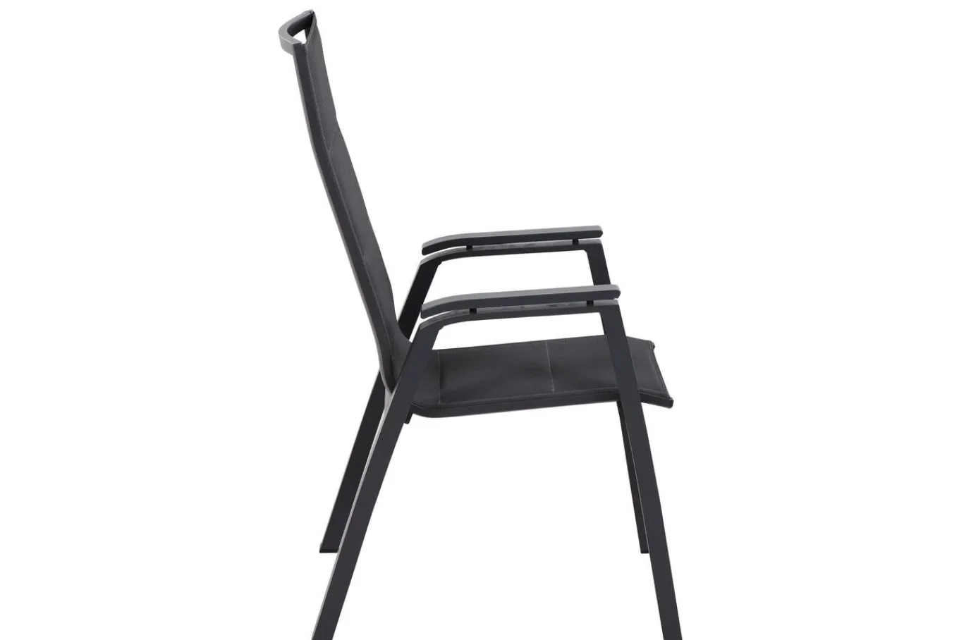 Online Milano Sessel, anthrazit matt, Aluminium pulverbeschichtet/Ranotex, 59 x 69 x 105 cm, stapelbar Gartenstühle & Gartensessel