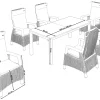 Best Miros/Corido Garten-Essgruppe, anthrazit/charcoal, Alu/Gardino®-Geflecht, Ausziehtisch 180/240x90 cm, 6 Sessel Garten-Essgruppen|Aluminium-Gartenmöbel