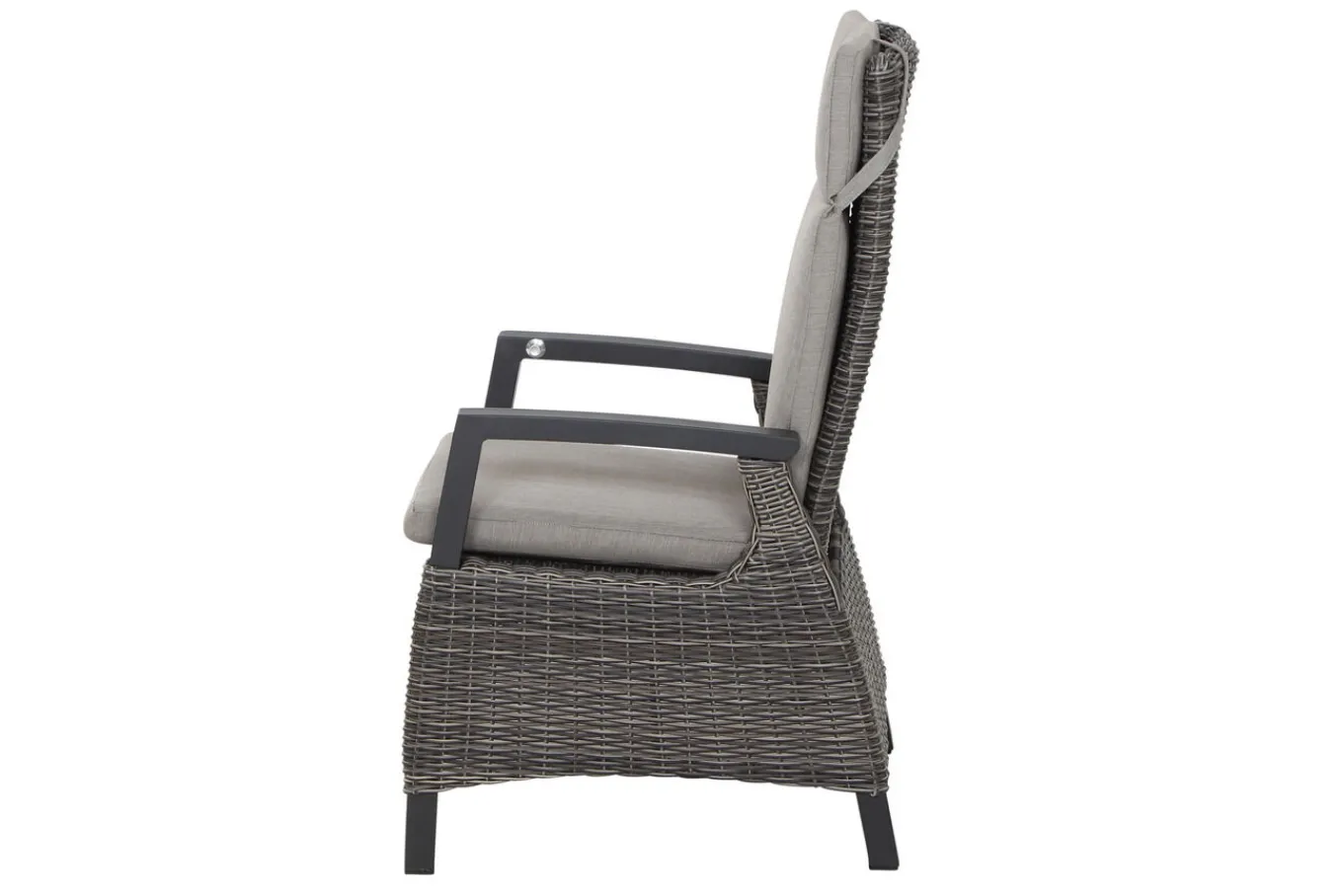 Best Miros/Corido Garten-Essgruppe, anthrazit/charcoal, Alu/Gardino®-Geflecht, Ausziehtisch 180/240x90 cm, 6 Sessel Garten-Essgruppen|Aluminium-Gartenmöbel