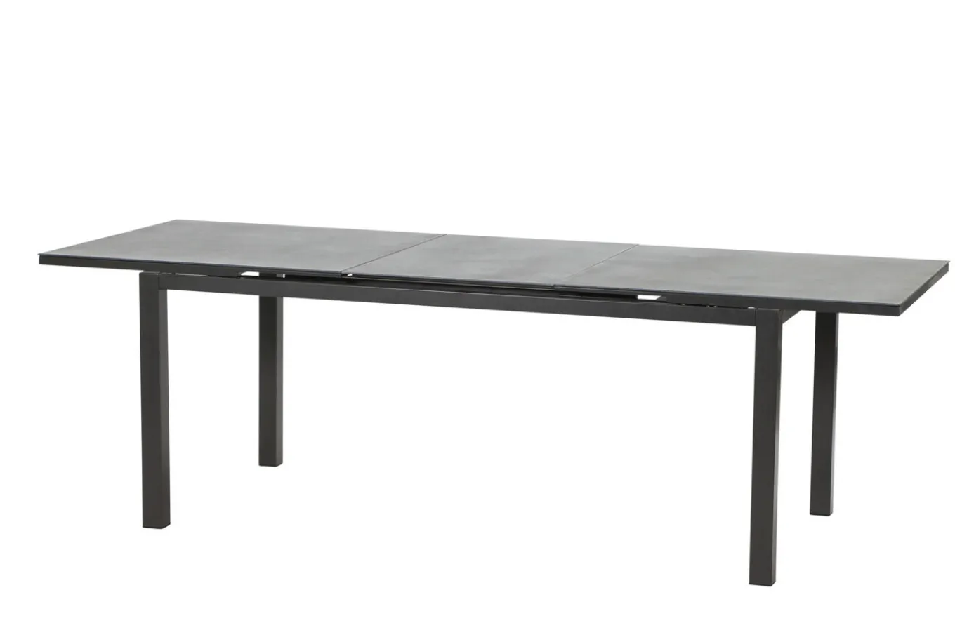 Online Miros Esstisch, anthrazit, Alu/Spraystone, 180/240x90 cm Gartentische