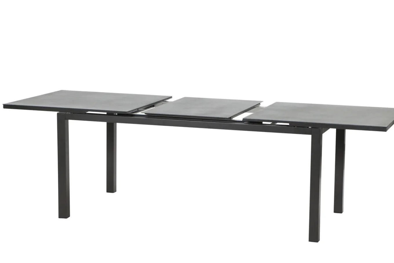 Online Miros Esstisch, anthrazit, Alu/Spraystone, 180/240x90 cm Gartentische