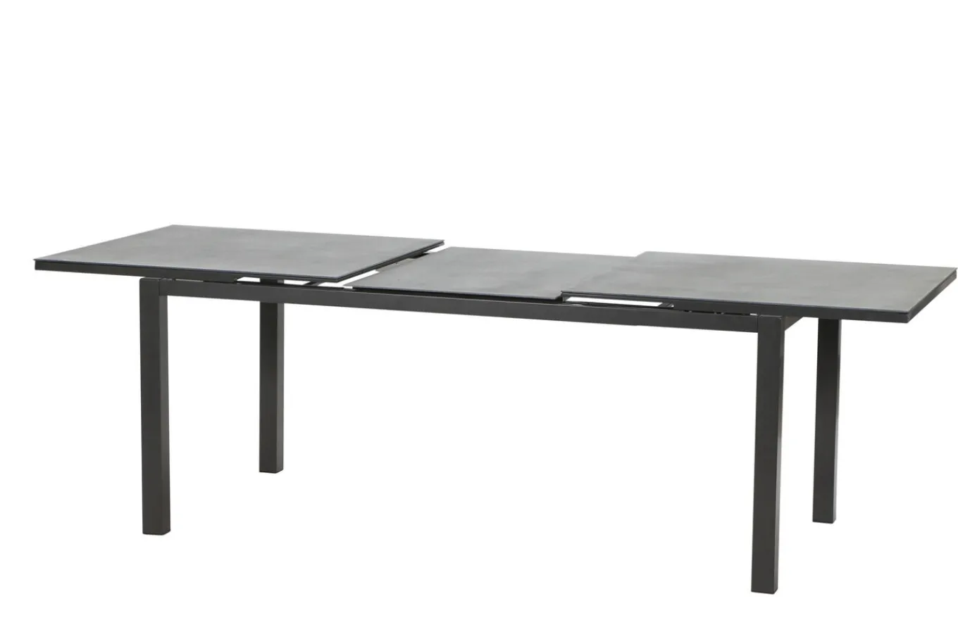 Online Miros Esstisch, anthrazit, Alu/Spraystone, 180/240x90 cm Gartentische