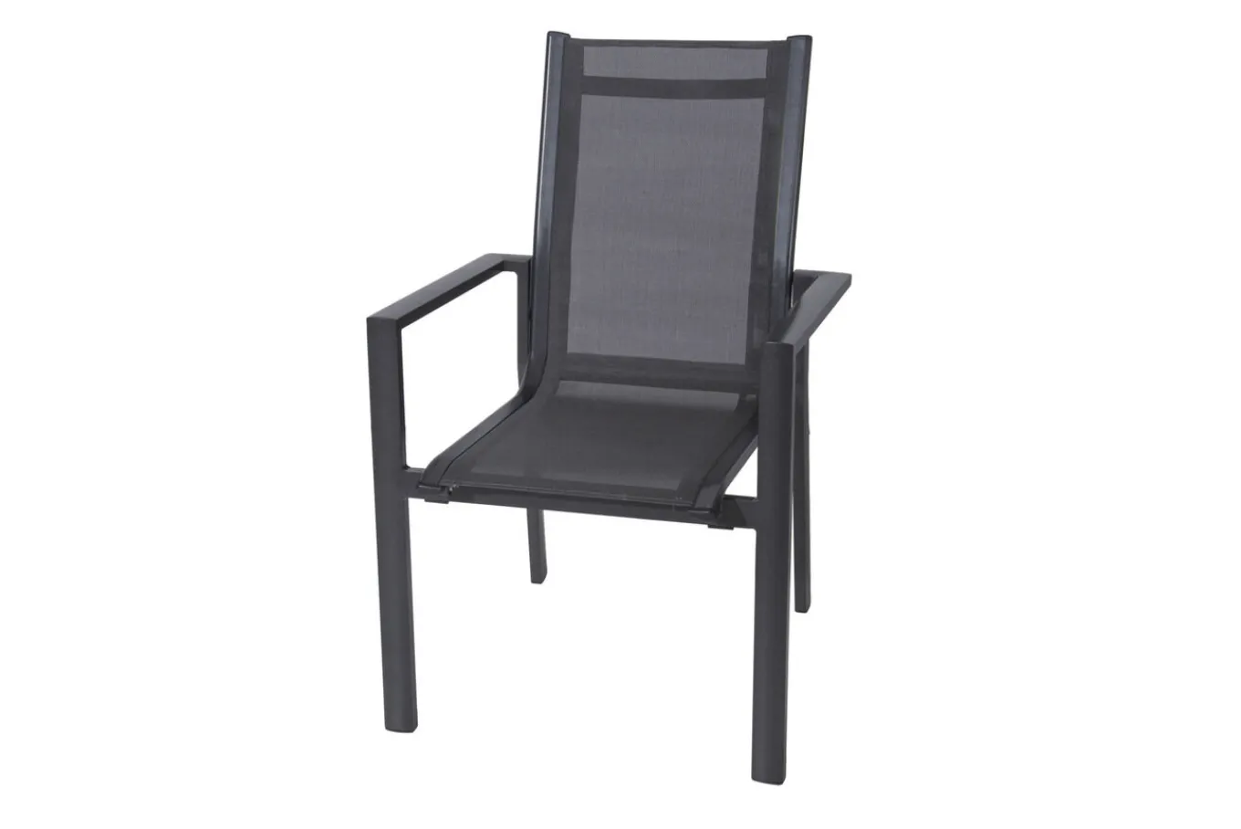 New Miros Garten-Essgruppe, anthrazit/dark concrete, Alu/Glas, Ausziehtisch 180/240cm, 6x Stapelsessel, Witterungsbeständig Garten-Essgruppen|Aluminium-Gartenmöbel