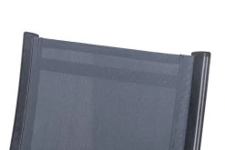 Discount Miros Garten-Essgruppe, anthrazit/dark concrete, Aluminium/Glas, Ausziehtisch 180/240x90, 6x Klappstühle Garten-Essgruppen|Aluminium-Gartenmöbel