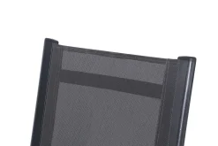 Hot Miros Garten-Essgruppe, anthrazit/Dark Concrete, Aluminium/Glas, Ausziehtisch 180/240x90 cm, 8x Stapelsessel, Robust Garten-Essgruppen