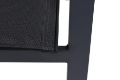Clearance Miros/Milano Garten-Essgruppe, anthrazit, Alu/Ranotex-Gewebe, Ausziehtisch 180/240x90cm, 6 Stapelsessel Aluminium-Gartenmöbel