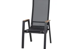 New Miros/Rondo Garten-Essgruppe, anthrazit, Alu/Ranotex-Gewebe, Ausziehtisch 180/240 x 90 cm, 8 Stapelsessel Garten-Essgruppen|Aluminium-Gartenmöbel