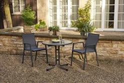 Sale Reno Stapelsessel, Anthrazit, Aluminium, 65x56x88 cm, Pflegeleicht, Stapelbar Aluminium-Gartenmöbel|Gartenstühle & Gartensessel