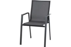 Sale Reno Stapelsessel, Anthrazit, Aluminium, 65x56x88 cm, Pflegeleicht, Stapelbar Aluminium-Gartenmöbel|Gartenstühle & Gartensessel