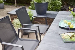 Sale Reno Stapelsessel, Anthrazit, Aluminium, 65x56x88 cm, Pflegeleicht, Stapelbar Aluminium-Gartenmöbel|Gartenstühle & Gartensessel