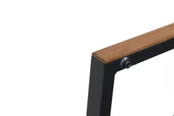 Best Rondo Move Stapelsessel, anthrazit matt, Alu/Ranotex, 72 x 59 x 110 cm, mit Teak-Armlehnen, stufenlos verstellbar Gartenstühle & Gartensessel