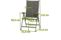 Online Savin XL Klappsessel, graphit/grau, Aluminium/Texfabric Aluminium-Gartenmöbel|Gartenstühle & Gartensessel