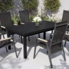 Online Savona Garten-Essgruppe, anthrazit matt/grau, Alu/Glas/Teak/Ranotex, 180/240 x 100 cm, ausziehbar Garten-Essgruppen