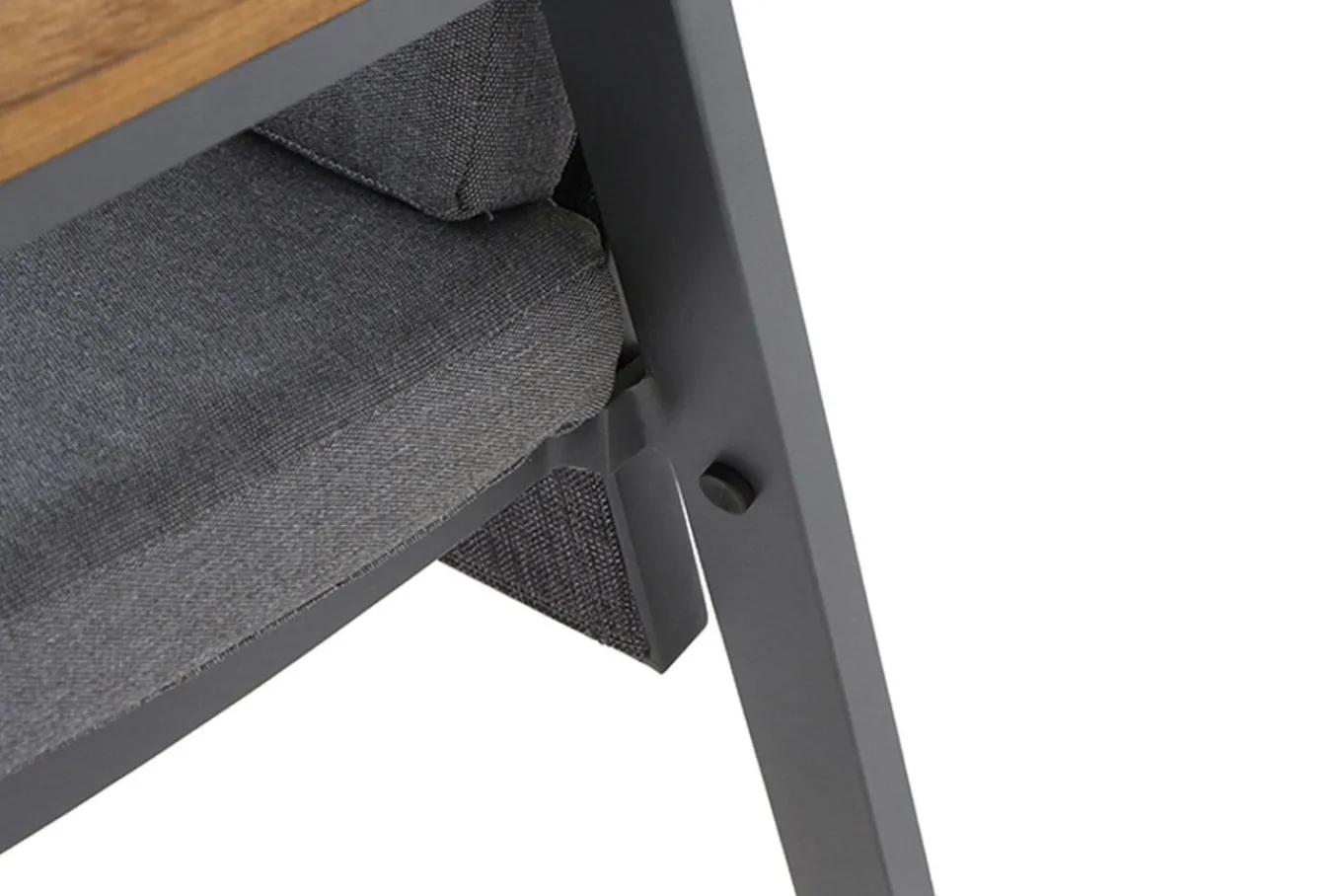Best Savona Sessel, matt graphit , Alu/Teak/Texfabric, 74x60x110 cm, verstellbare Rückenlehne, inkl. Polster Aluminium-Gartenmöbel|Gartenstühle & Gartensessel