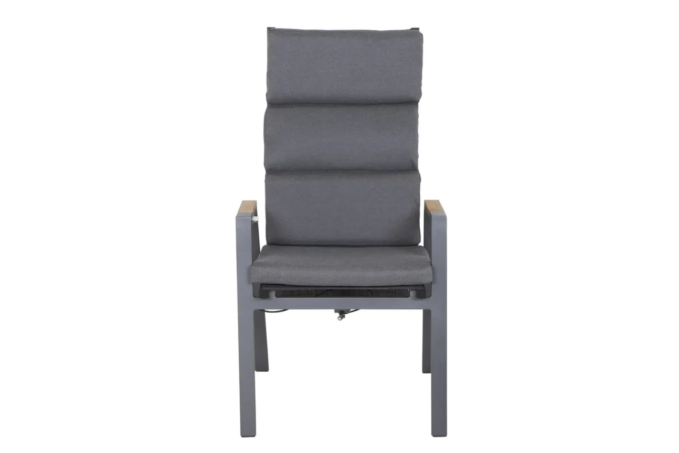 Best Savona Sessel, matt graphit , Alu/Teak/Texfabric, 74x60x110 cm, verstellbare Rückenlehne, inkl. Polster Aluminium-Gartenmöbel|Gartenstühle & Gartensessel