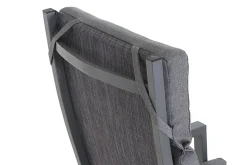 Best Savona Sessel, matt graphit , Alu/Teak/Texfabric, 74x60x110 cm, verstellbare Rückenlehne, inkl. Polster Aluminium-Gartenmöbel|Gartenstühle & Gartensessel