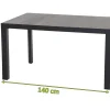 New Silva Esstisch, anthrazit/grau, Alu/Keramik, 140x90 cm Gartentische