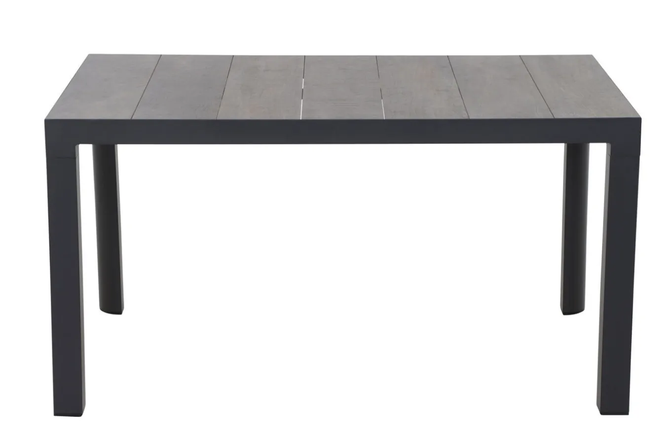 Best Silva Garten-Essgruppe mit 4 Klappstühlen, anthrazit/grau, Alu/Textilene, Esstisch mit Keramikplatte 140 x 90 cm Garten-Essgruppen|Aluminium-Gartenmöbel