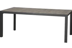Best Silva Garten-Essgruppe mit 6 Klappstühlen, anthrazit/grau, Alu/Textilene, Tisch mit Keramikplatte 180 x 100 cm Garten-Essgruppen|Aluminium-Gartenmöbel