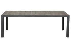 Outlet Silva/Valencia Garten-Essgruppe, anthrazit/grau, Alu/Textilgewebe/Keramik, 220 x 100cm, inkl. 6 Diningsessel, stufenlos verstellbar Garten-Essgruppen