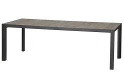 Outlet Silva/Valencia Garten-Essgruppe, anthrazit/grau, Alu/Textilgewebe/Keramik, 220 x 100cm, inkl. 6 Diningsessel, stufenlos verstellbar Garten-Essgruppen