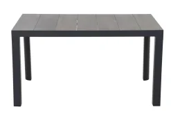 Discount Silva/Valencia Garten-Essgruppe, anthrazit/grau, Alu/Textilgewebe/Keramik, 140 x 90cm, inkl. 4 Diningsessel, stufenlos verstellbar Garten-Essgruppen|Aluminium-Gartenmöbel