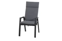 Discount Silva/Valencia Garten-Essgruppe, anthrazit/grau, Alu/Textilgewebe/Keramik, 140 x 90cm, inkl. 4 Diningsessel, stufenlos verstellbar Garten-Essgruppen|Aluminium-Gartenmöbel
