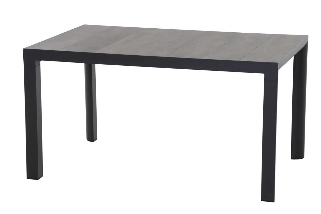 Discount Silva/Valencia Garten-Essgruppe, anthrazit/grau, Alu/Textilgewebe/Keramik, 140 x 90cm, inkl. 4 Diningsessel, stufenlos verstellbar Garten-Essgruppen|Aluminium-Gartenmöbel