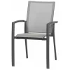 Outlet Silva/Velia Garten-Essgruppe, anthrazit/grau, Alu/Ranotex®-Gewebe/Keramik, 160 x 90cm, inkl. 4 Diningsessel Garten-Essgruppen